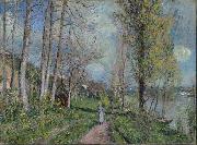 Alfred Sisley Banks of the Seine at By oil painting reproduction